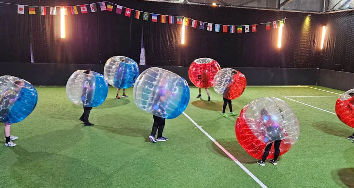 Children's birthday party in a football hall