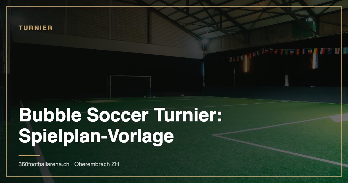 Bubble Soccer Turnier: Spielplan-Vorlage für 3 und 4 Teams