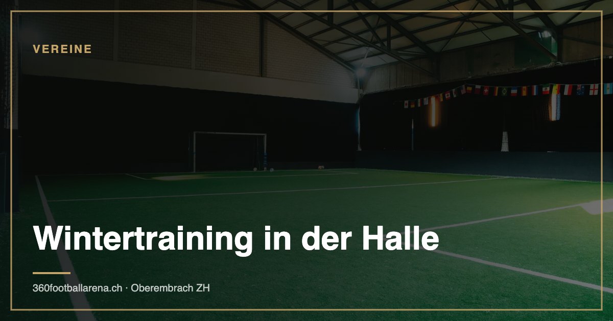 Wintertraining für Fussballvereine: Halle mieten statt Training absagen